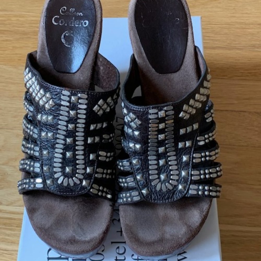 Calleen Cordero Black Wedge Heels Size 38
